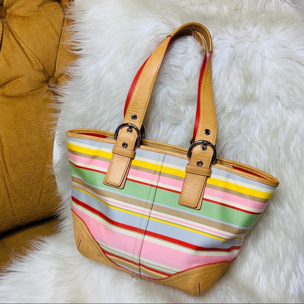 Fresh Stripes Coach Bag